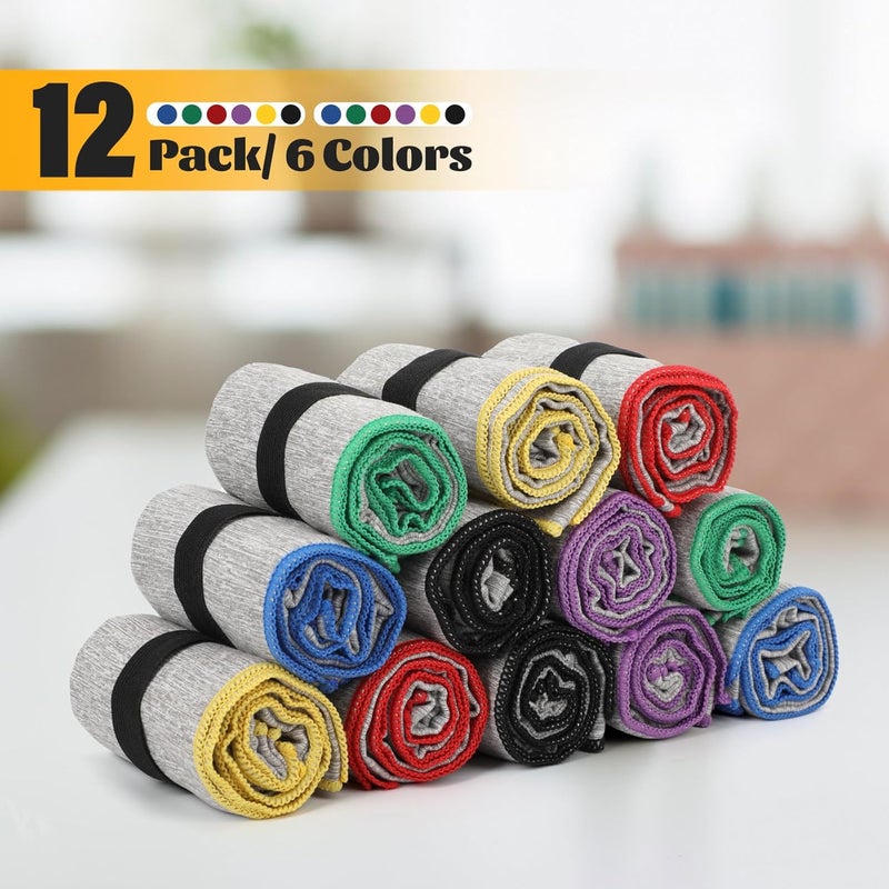NUOYEE 12 Pack Gym Towels Microfiber Fast Drying Men Women Workout Gear for Fitness Yoga Exercise Tennis Quick Dry Towel for Outdoor Running Riding Jogging Hiking Camping Fishing - Image 2